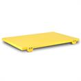 TAGLIERE IN POLIETILENE CM.60x40x2H GIALLO C/FERMI