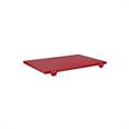 TAGLIERE IN POLIETILENE CM.60x40x2H ROSSO SCURO C/FERMI